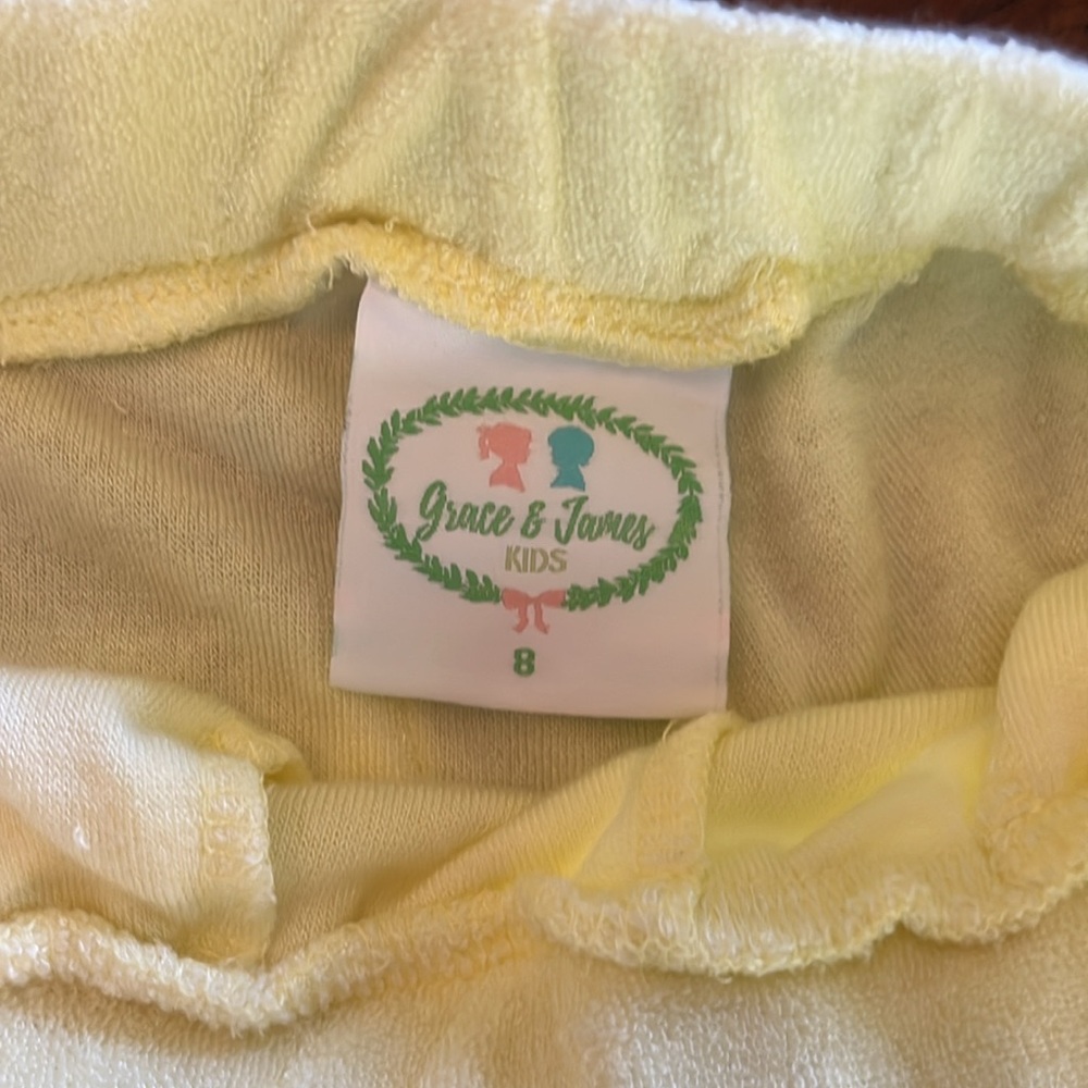 GRACE & JAMES YELLOW TERRY CLOTH 2-PIECE OUTFIT - Picture 9 of 10